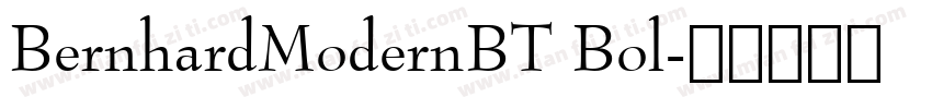 BernhardModernBT Bol字体转换